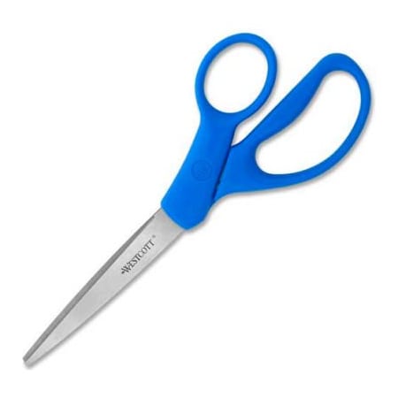 Westcott® All Purpose Preferred Stainless Steel Scissors, 8L Straight, Blue